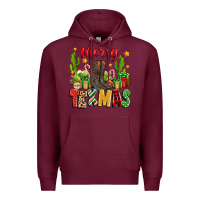 Burgundy merry texmas Premium Hoodie - Zillion Design Studio