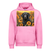Fuchsia Pink black lab Urban Hoodie - Unal Design