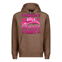 Chestnut i wanna be a cowboy baby Premium Hoodie - texasbilliewilder