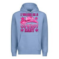Colony Blue i wanna be a cowboy baby Premium Hoodie - texasbilliewilder