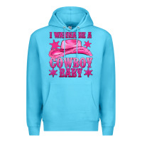 Ocean Blue i wanna be a cowboy baby Premium Hoodie - texasbilliewilder