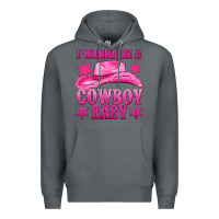 Rock i wanna be a cowboy baby Premium Hoodie - texasbilliewilder