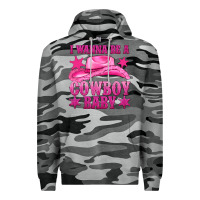 Slate Camo i wanna be a cowboy baby Premium Hoodie - texasbilliewilder