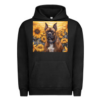 Pigment Black boxer dog Urban Hoodie - Unal Design