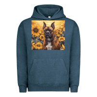 Pigment Midnight Navy boxer dog Urban Hoodie - Unal Design