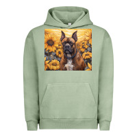 Pigment Oil Green boxer dog Urban Hoodie - Unal Design