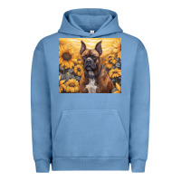 Pigment Pebble Blue boxer dog Urban Hoodie - Unal Design