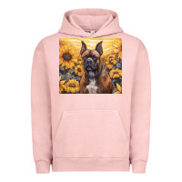 Pigment Salmon boxer dog Urban Hoodie - Unal Design