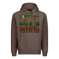 Coffee life is good in the wood Premium Hoodie - texasbilliewilder