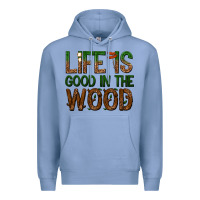 Colony Blue life is good in the wood Premium Hoodie - texasbilliewilder