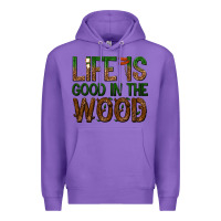 Purple life is good in the wood Premium Hoodie - texasbilliewilder