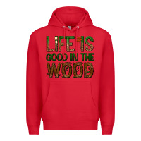 Red life is good in the wood Premium Hoodie - texasbilliewilder