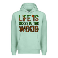 Seafoam life is good in the wood Premium Hoodie - texasbilliewilder