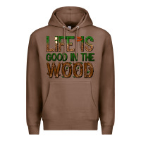 Chestnut life is good in the wood Premium Hoodie - texasbilliewilder