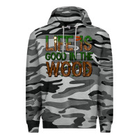 Slate Camo life is good in the wood Premium Hoodie - texasbilliewilder