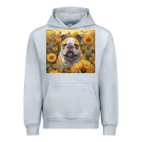 Heather Grey bulldog Urban Hoodie - Unal Design
