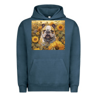 Pigment Midnight Navy bulldog Urban Hoodie - Unal Design