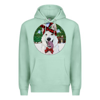 Seafoam Christmas White Shepherd With Cowhide Premium Hoodie - RanaPortraitStore