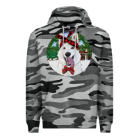 Slate Camo Christmas White Shepherd With Cowhide Premium Hoodie - RanaPortraitStore
