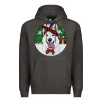 Smoke Christmas White Shepherd With Cowhide Premium Hoodie - RanaPortraitStore
