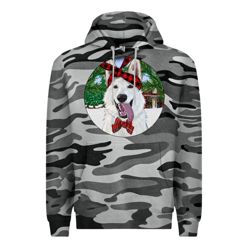 Christmas White Shepherd With Cowhide Premium Hoodie by RanaPortraitStore | Teevron