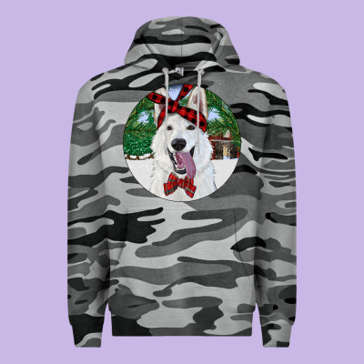 Premium Hoodie Christmas White Shepherd With Cowhide