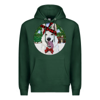 Sports Green Christmas White Shepherd With Cowhide Premium Hoodie - RanaPortraitStore