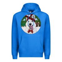 True Royal Christmas White Shepherd With Cowhide Premium Hoodie - RanaPortraitStore