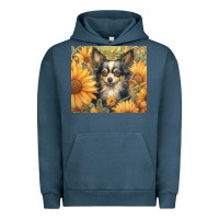Pigment Midnight Navy chihuahua Urban Hoodie - Unal Design