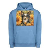 Pigment Pebble Blue chihuahua Urban Hoodie - Unal Design