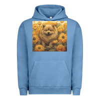 Pigment Pebble Blue chow chow Urban Hoodie - Unal Design