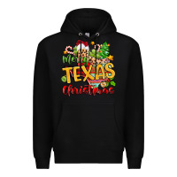 Black merry texas christmas Premium Hoodie - Zillion Design Studio