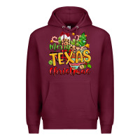 Burgundy merry texas christmas Premium Hoodie - Zillion Design Studio
