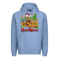 Colony Blue merry texas christmas Premium Hoodie - Zillion Design Studio