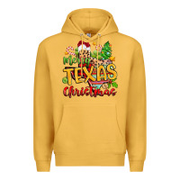 Mustard merry texas christmas Premium Hoodie - Zillion Design Studio