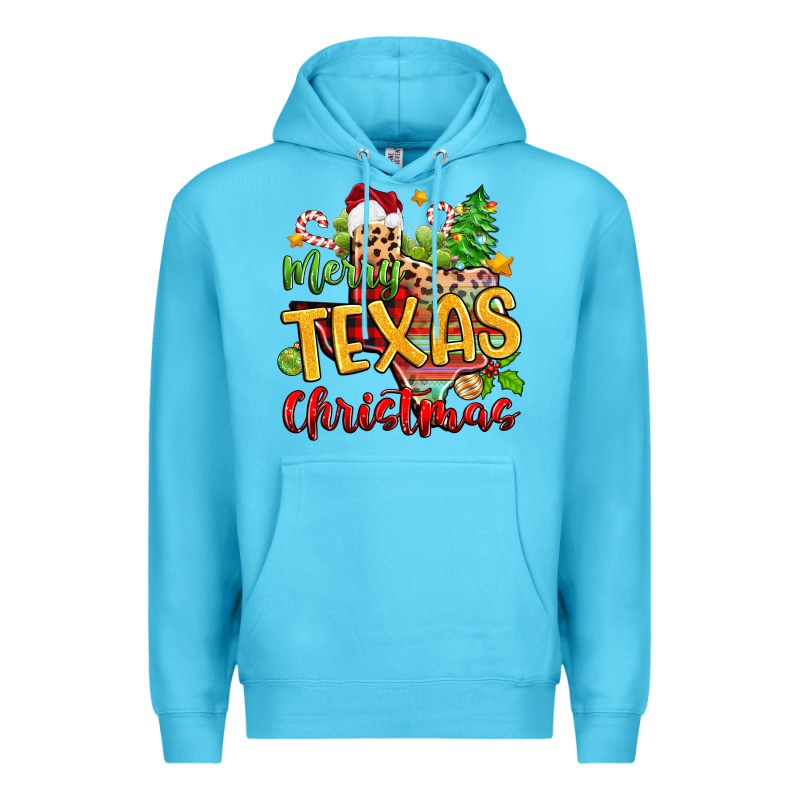 Merry Texas Christmas Premium Hoodie by Zillion Design Studio | Teevron