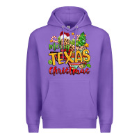 Purple merry texas christmas Premium Hoodie - Zillion Design Studio