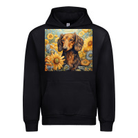 Black dachshund Urban Hoodie - Unal Design