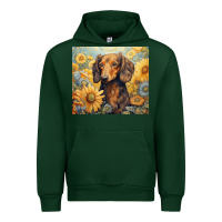 Foreset Green dachshund Urban Hoodie - Unal Design
