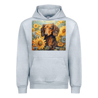 Heather Grey dachshund Urban Hoodie - Unal Design