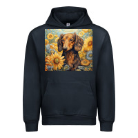 Navy dachshund Urban Hoodie - Unal Design