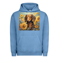 Pigment Pebble Blue dachshund Urban Hoodie - Unal Design