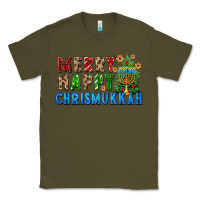 Army Green merry happy chrismukkah Classic Tee - FaDigitalArtStudio