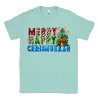 Seafoam merry happy chrismukkah Classic Tee - FaDigitalArtStudio