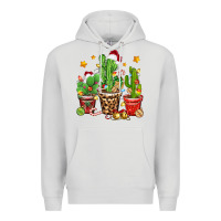Dove Grey Christmas cactus Premium Hoodie - Zillion Design Studio