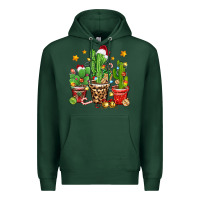 Sports Green Christmas cactus Premium Hoodie - Zillion Design Studio