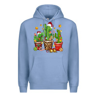 Colony Blue Christmas cactus Premium Hoodie - Zillion Design Studio