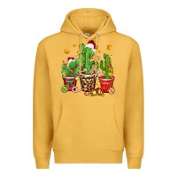 Mustard Christmas cactus Premium Hoodie - Zillion Design Studio