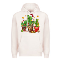 Pale Pink Christmas cactus Premium Hoodie - Zillion Design Studio