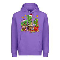 Purple Christmas cactus Premium Hoodie - Zillion Design Studio